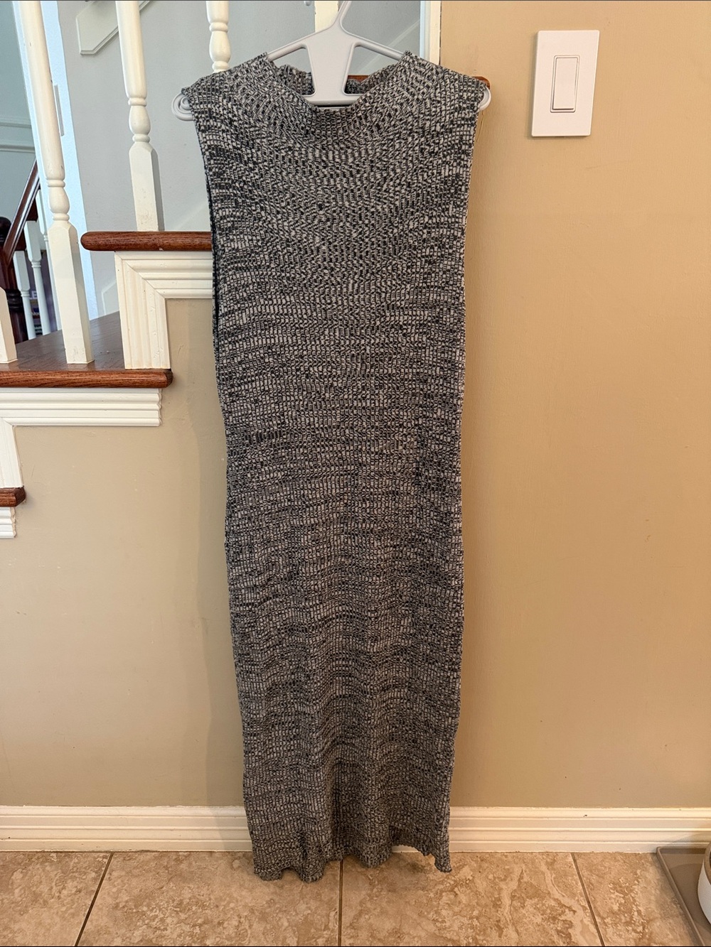 Daily Practice Sleeveless Knit Maxi Dress - Gray